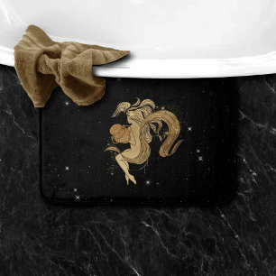 Zodiac Goddess   Cosmic Guld Aquarius Astrology Badrumsmatta