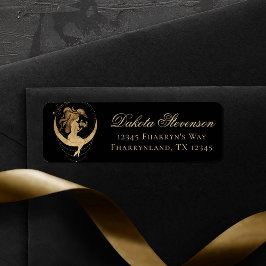 Zodiac Goddess | Cosmic Guld Cancer Astrology Returadress Etikett