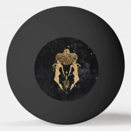 Zodiac Goddess | Cosmic Guld Gemini Astrology Pingisboll