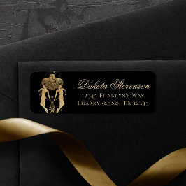 Zodiac Goddess | Cosmic Guld Gemini Astrology Returadress Etikett