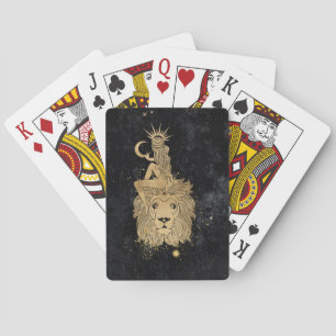 Zodiac Goddess Cosmic Guld Leo Astrology Casinokort