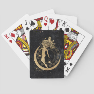 Zodiac Goddess Cosmic Guld Libra Astrology Casinokort