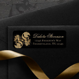 Zodiac Goddess | Cosmic Guld Pisces Astrology Returadress Etikett