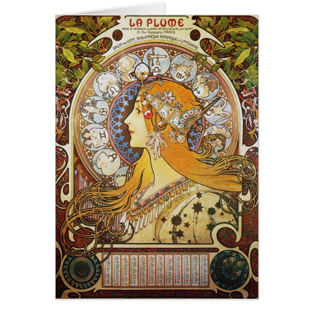 Zodiac Goddess Hälsningskort (Framsidan)