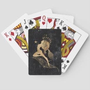 Zodiac Goddess Kosmiskt Guld Astrologi Casinokort