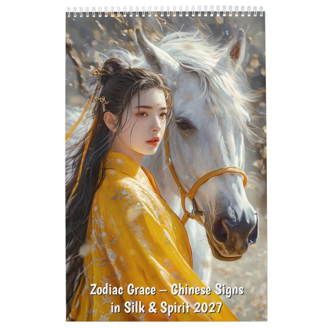 Zodiac Grace – Kinesiska tecken i siden & anda Kalender (Omslag)