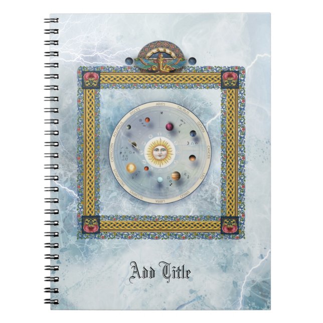 Zodiac Grimoire & Astrology bärbar dator Anteckningsbok (Framsidan)