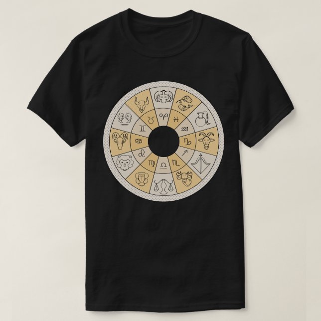 Zodiac-hjul T Shirt (Design framsida)