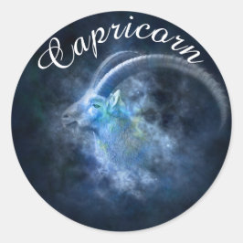 Zodiac Horoscope Astrology Signera Capricorn Stick Runt Klistermärke