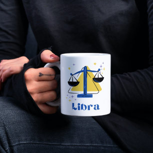 Zodiac   Illustration av Stjärntecknet Libra Kaffemugg
