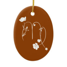 Zodiac Jungfrun födelsedagsblomma stilren monogram