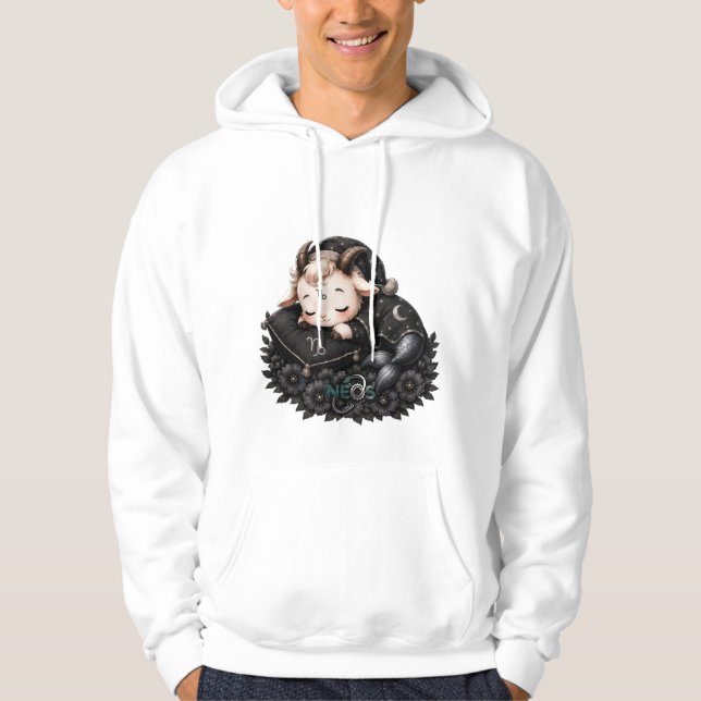 Zodiac Kawaii Neos Stenbocken Hoodie (Framsida)