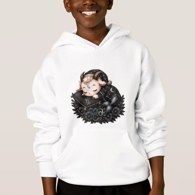 Zodiac Kawaii Neos Stenbocken T Shirt (Framsida)