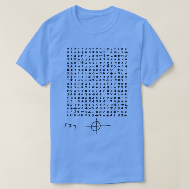 Zodiac Killer Cipher Symbols T Shirt (Design framsida)