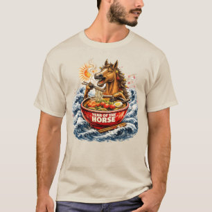 Zodiac kinesiska nyåret för hästen 2026 Ramen T Shirt