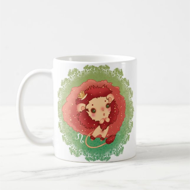 Zodiac lejon leo kaffemugg (Vänster)