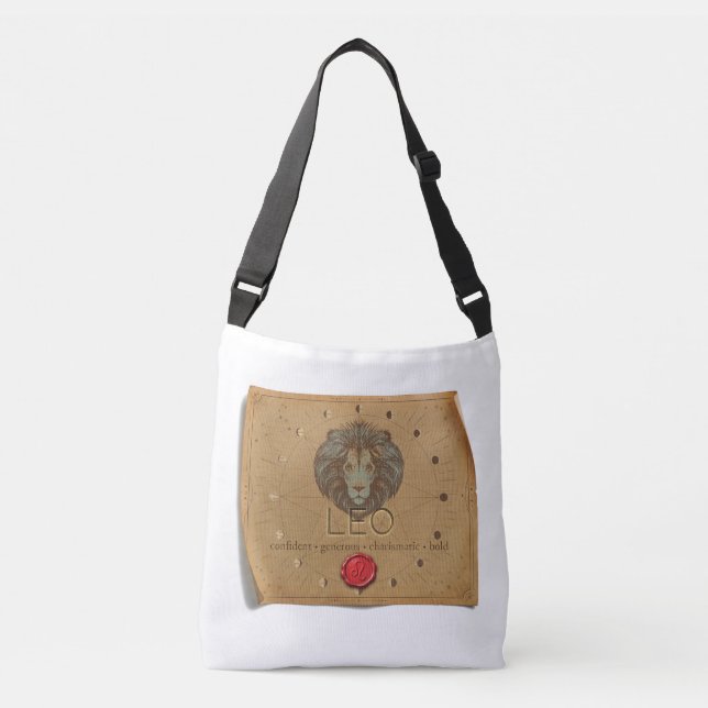 Zodiac - Lejonet - Cross Body Tote Bag Axelväska (Framsida)