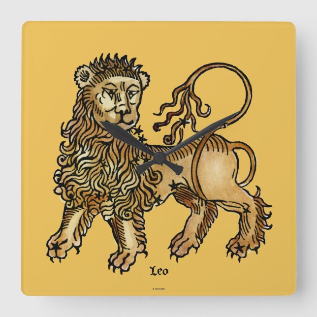 Zodiac: Leo, 1482 Fyrkantig Klocka (Framsida)