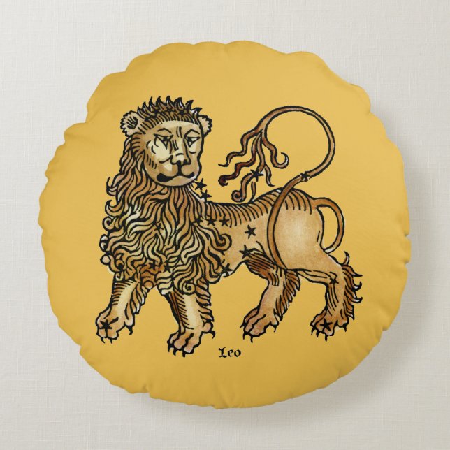 Zodiac: Leo 1482 Rund Kudde (Framsidan)