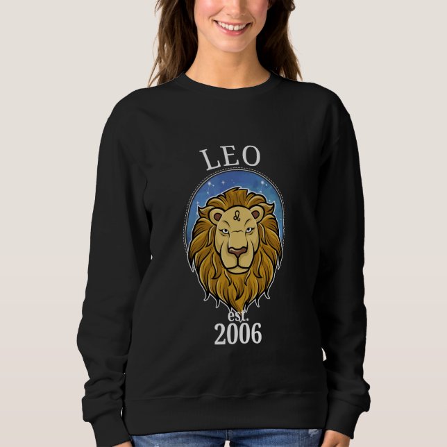 Zodiac Leo Born 2006 T Shirt (Framsida)