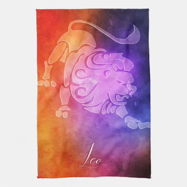 Zodiac : Leo Colorful Candy Färg Kökshandduk (Vertikal)