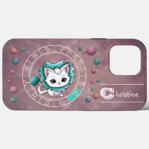Zodiac Leo Cute Cat Wheel Planet Astrology