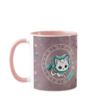 Zodiac Leo Cute Cat Wheel Planet Astrology