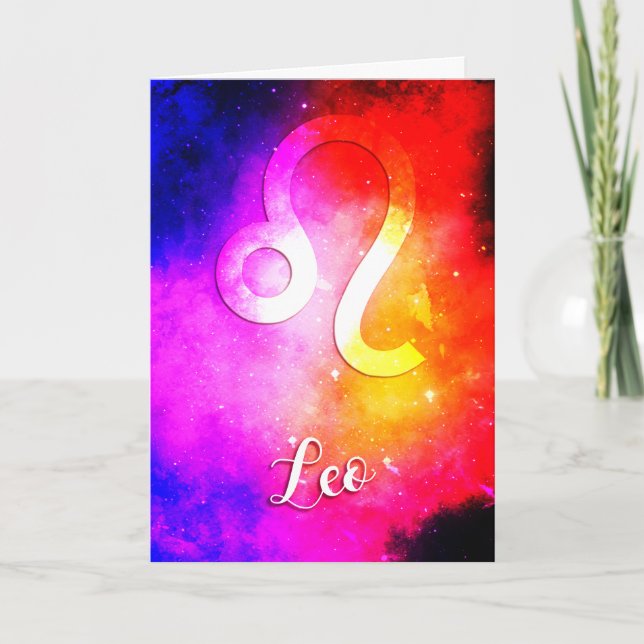 Zodiac : Leo Godis Space Kort (Framsida)