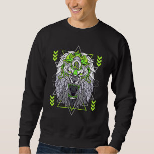 Zodiac Leo Inspired Lejon Symbol Related Lejon Sig Lång Ärmad Tröja
