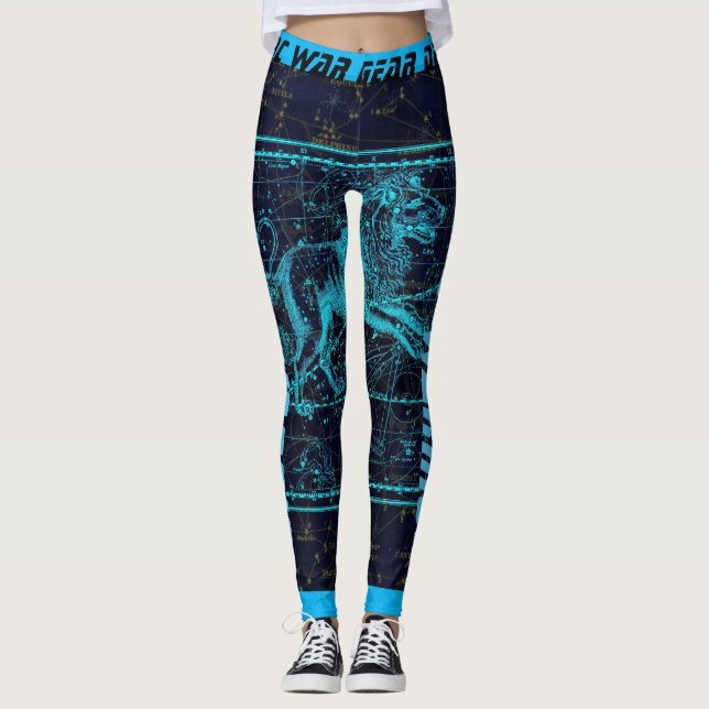 Zodiac Leo Karta Leggings (Framsida)