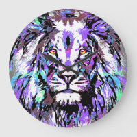 Zodiac Leo - Lejona Porträtt Teckning - Lejon kloc