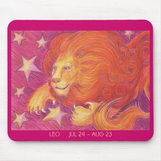 Zodiac Leo mousepad data Musmatta (Framsidan)