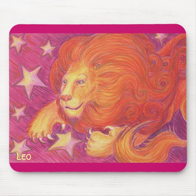 Zodiac Leo mousepad Musmatta (Framsidan)