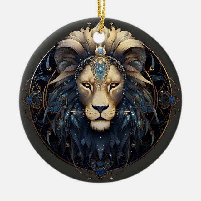 Zodiac Leo Personlig Astrology Ornament (Framsidan)