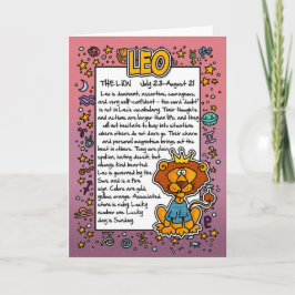 Zodiac - Leo Roliga Fakta Kort