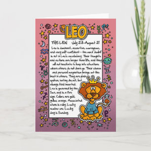 Zodiac - Leo Roligt Facts Kort