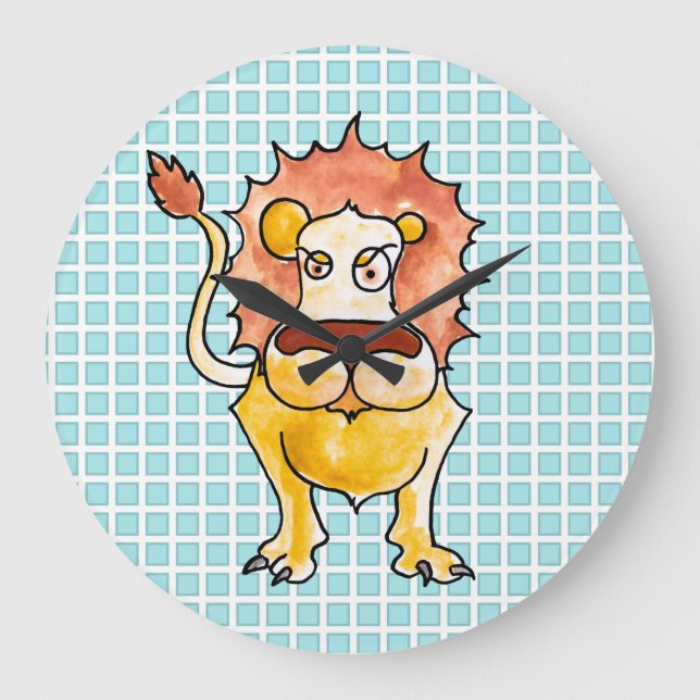 Zodiac Leo Stor Klocka (Framsida)