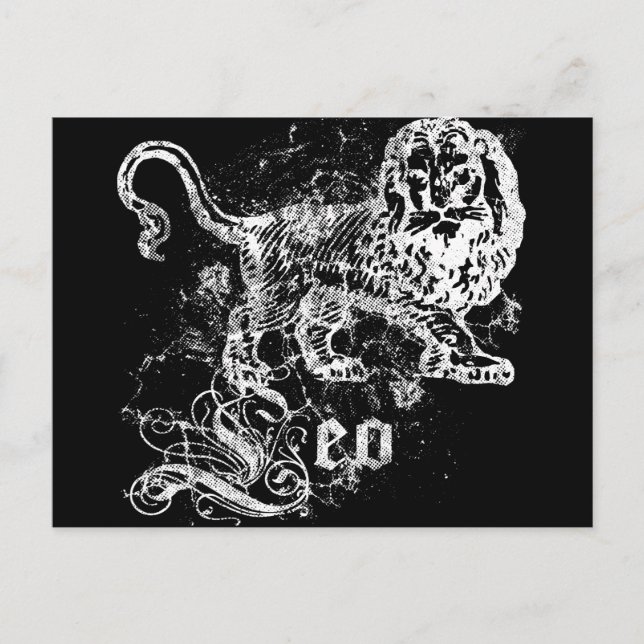 Zodiac Leo Vykort (Framsida)