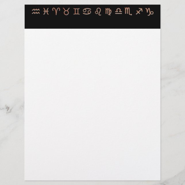 Zodiac Letterhead (Framsida)