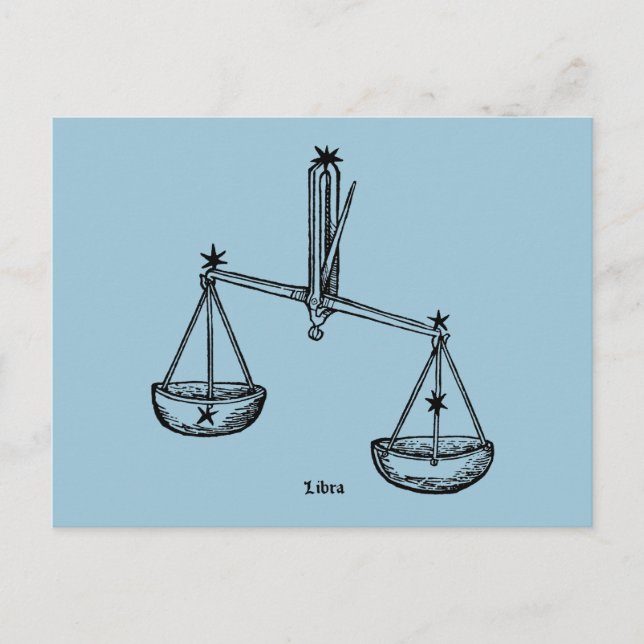 Zodiac: Libra, 1482 Vykort (Framsida)