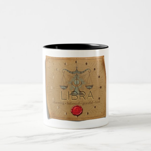 Zodiac - Libra - Coffee Mug Två-Tonad Mugg (Center)