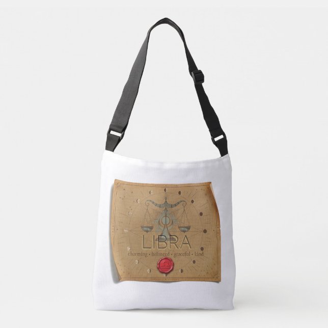 Zodiac - Libra - Cross Body Tote Bag Axelväska (Framsida)