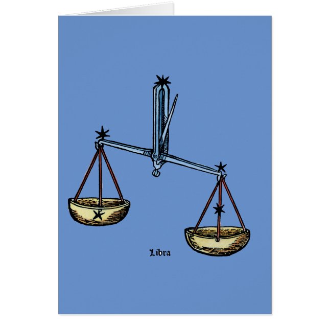 Zodiac: Libra i färg OBS Kort (Framsidan)