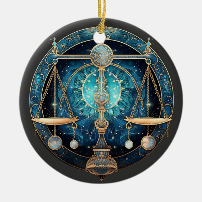 Zodiac Libra Personlig Astrology Ornament (Framsidan)