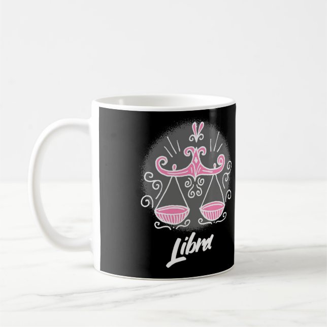 Zodiac Libra Symbol Coffee Mugg (Vänster)