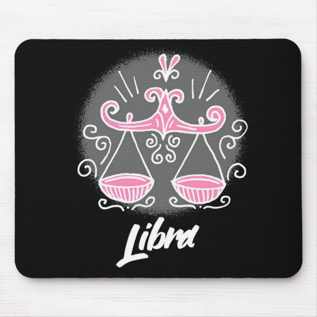 Zodiac Libra Symbol Mouse Pad Musmatta (Framsidan)