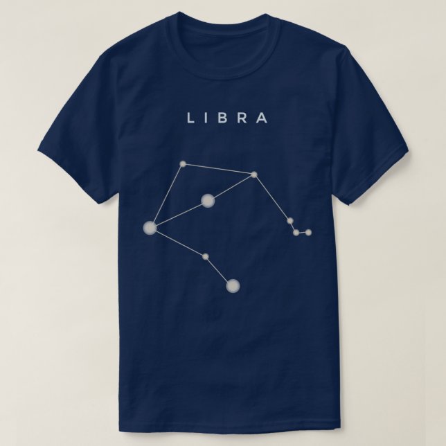 Zodiac Libra-tecken T Shirt (Design framsida)