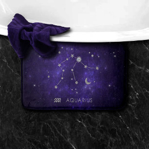 Zodiac Lila Aquarius Astrology Horoscope Badrumsmatta