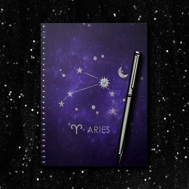 Zodiac Lila Aries | Kosmiskt astrologi Horoscope Anteckningsbok (Skapare uppladdad)