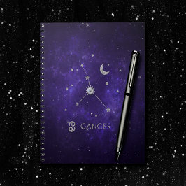Zodiac Lila Cancer | Kosmiskt astrologi Horoscope Anteckningsbok